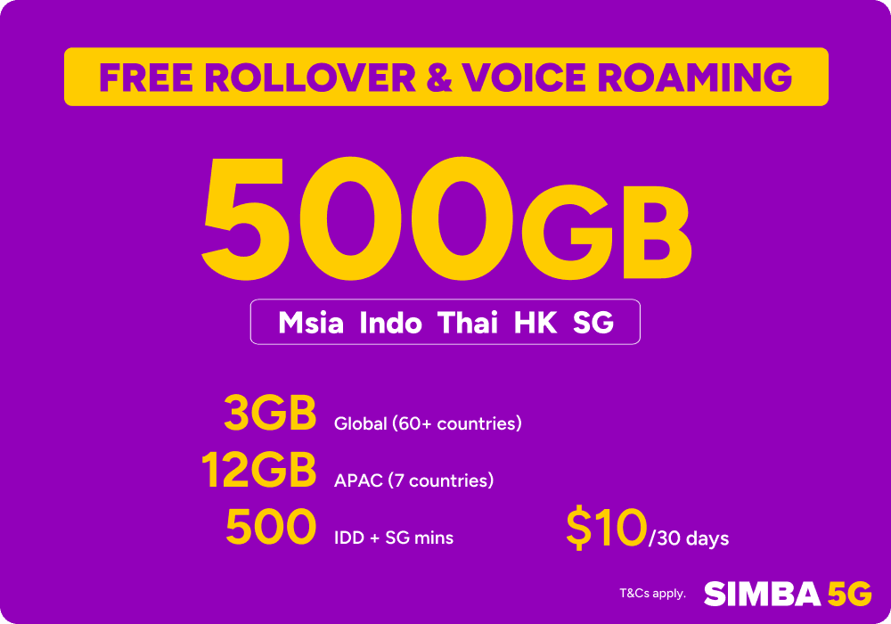 500GB plan, $10 per 30 days