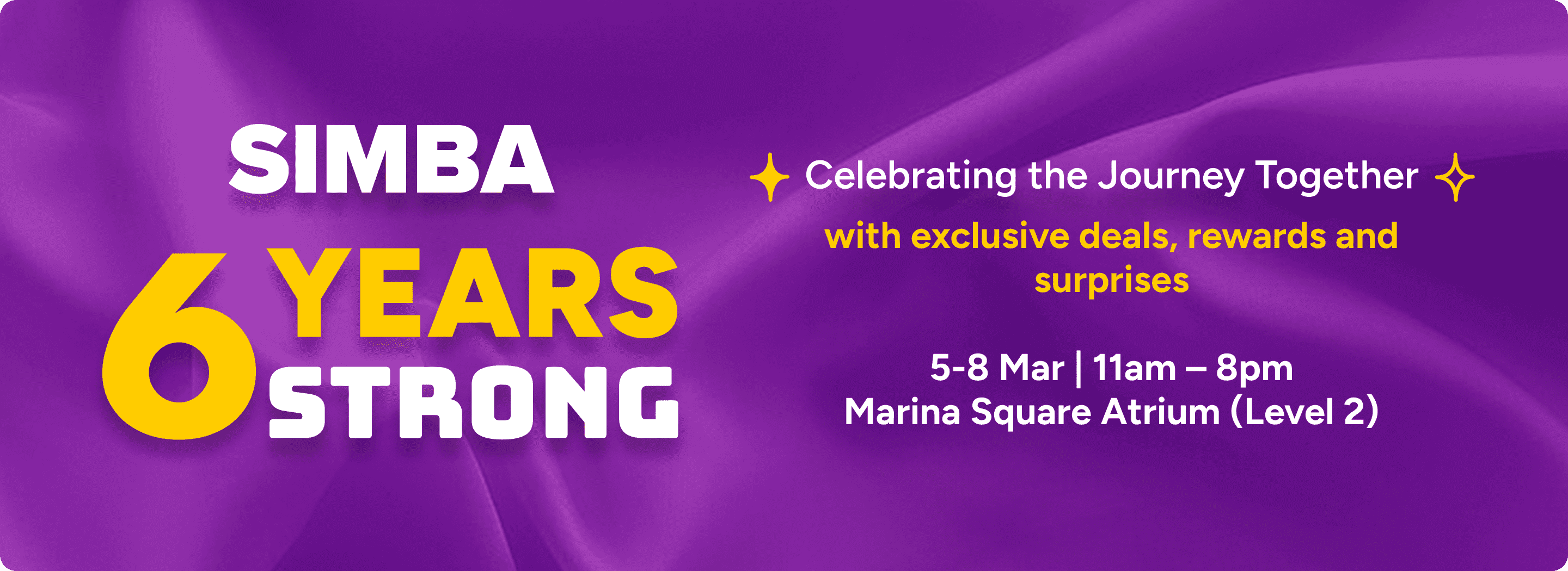 SIMBA 6 Years Strong Banner
