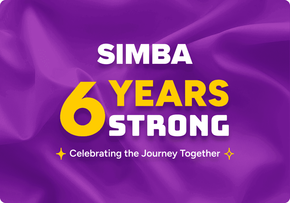 SIMBA 6 Years Strong Banner